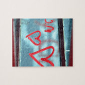 Lippenstift hart op venster legpuzzel (Horizontaal)