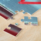 Lippenstift hart op venster legpuzzel (Zijkant)