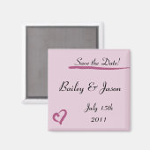 Lippenstift Hart Save the Date Magnet (Voorkant / Achterkant)