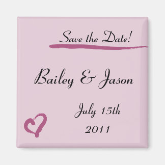Lippenstift Hart Save the Date Magnet