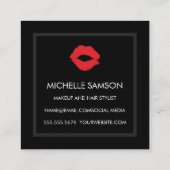 Lippenstift Kiss Make-up Artiest Vierkante Visitekaartje (Achterkant)