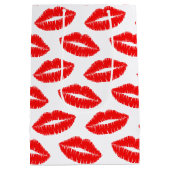 Lippenstift Kiss Patroon Rood en Wit Monogram Medium Cadeauzakje (Achterkant)
