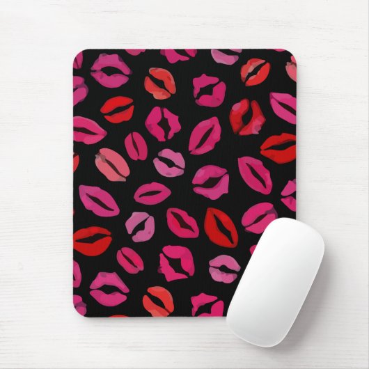 Lippenstift Kisses Mousepad Muismat (Met muis)