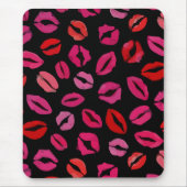 Lippenstift Kisses Mousepad Muismat (Voorkant)