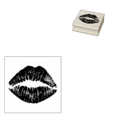 Lippenstift kussen op lippen rubberstempel (Gestempeld)