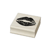 Lippenstift kussen op lippen rubberstempel (Stempel)