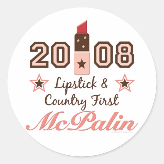 Lippenstift Land Eerste 2008 McPalin Sticker (Voorkant)