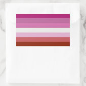 Lippenstift Lesbische Pride Kleuren - Rechthoekige Sticker (Tas)