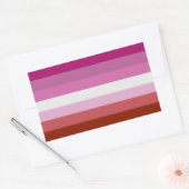 Lippenstift Lesbische Pride Kleuren - Rechthoekige Sticker (Envelop)