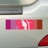 Lippenstift Lesbische Pride Vlag en Lippen Bumpersticker (Op auto)