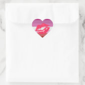 Lippenstift Lesbische Pride Vlag en Lippen Hart Sticker (Tas)