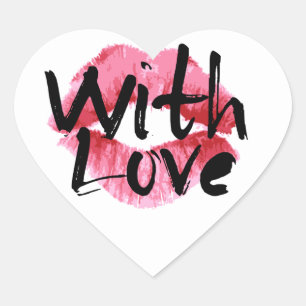 Lippenstift Liefde En Kusjes Roze Rode Lippen Hart Sticker