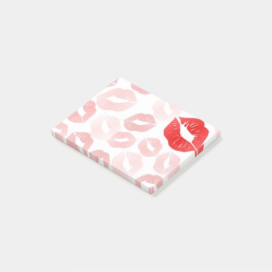 Lippenstift Lippen Post-it® Notes (Schuin)