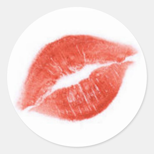 Lippenstift lippenstift kus sticker (Voorkant)
