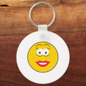 Lippenstift Meisje Gezicht Sleutelhanger (Voorkant)