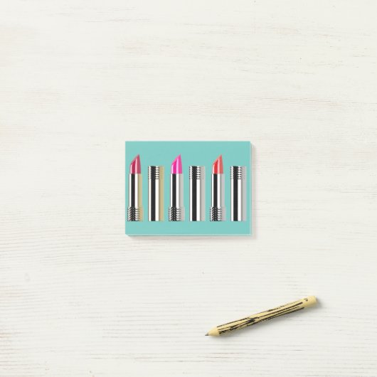 Lippenstift Notities Post-it® Notes (Op bureau)