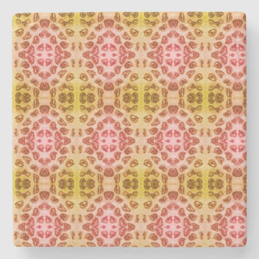 Lippenstift Print Harten Stenen Onderzetter (Voorkant)