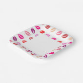 Lippenstift Print Papier Borden Papieren Bordje (Gebogen)