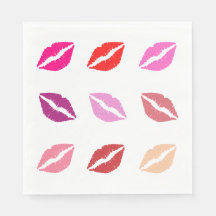 Lippenstift Print Papieren servetten