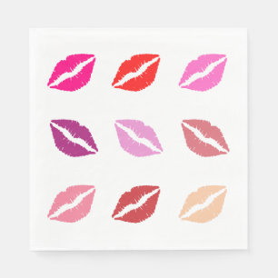 Lippenstift Print Papieren servetten