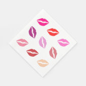 Lippenstift Print Papieren servetten (Hoek)