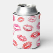 Lippenstift prints: diverse vrouwenlippen. blikjeskoeler (Blikje Voorkant)