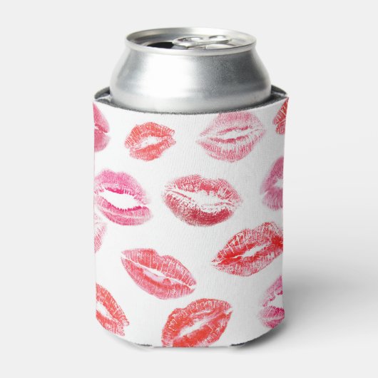 Lippenstift prints: diverse vrouwenlippen. blikjeskoeler (Blikje Voorkant)