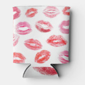 Lippenstift prints: diverse vrouwenlippen. blikjeskoeler (Voorkant)