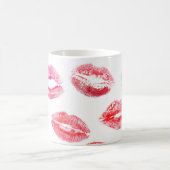 Lippenstift prints: diverse vrouwenlippen. koffiemok (Center)