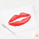 Lippenstift rood verleidelijk Vrouw Lippen Ovale Sticker (Envelop)
