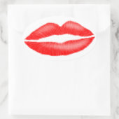 Lippenstift rood verleidelijk Vrouw Lippen Ovale Sticker (Tas)