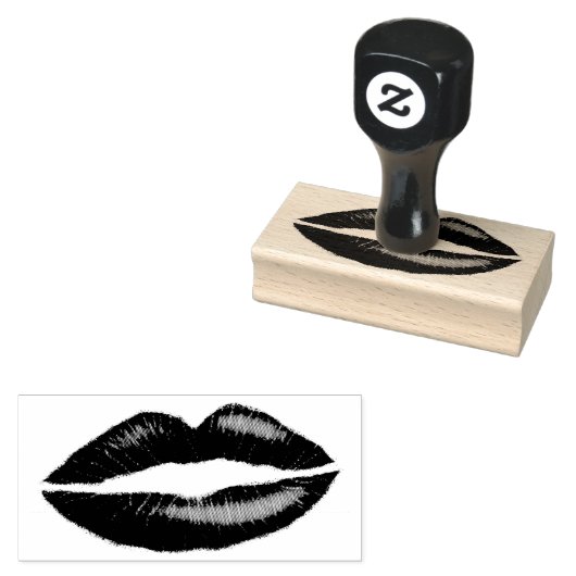 Lippenstift Rood Verleidelijk Vrouwen Lippen Rubbe Rubberstempel (Gestempeld)