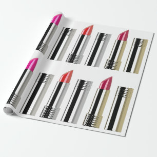 Lippenstift schoonheid make-up cosmetische zilver  cadeaupapier