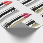 Lippenstift schoonheid make-up cosmetische zilver  cadeaupapier (Hoek)