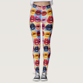 Lippenstift Valentijnsdag Leggings (Voorkant)
