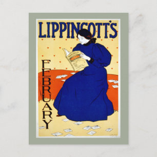 Lippincott's tijdschrift Hoesje februari Briefkaart