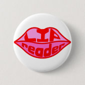 Lipreader badge doof gehoor lippensprei ronde button 5,7 cm (Voorkant)