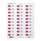 LIPS ADRESLABEL/BOEKENLABEL ETIKET (Full Sheet)