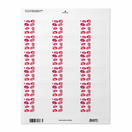 Lips adreslabel etiket (Full Sheet)
