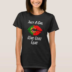 Lips and Mouth Liefde Portugese Vlag Elvas T-shirt