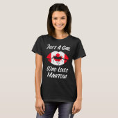 Lips and Mouth Love Canadian Flag Manitoba T-shirt (Voorkant volledig)