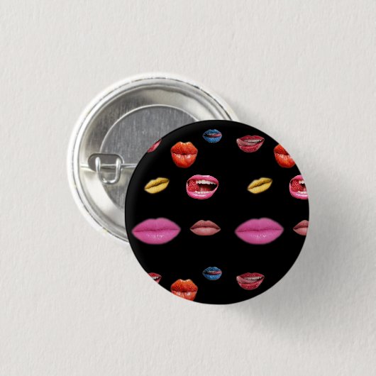 Lips-badge Ronde Button 3,2 Cm (Voorkant /achterkant)