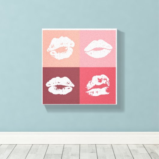 Lips Canvas Afdruk (Insitu (Houten vloer))