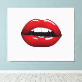 Lips Canvas Afdruk (Insitu (Houten vloer))