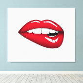 Lips Canvas Afdruk (Insitu (Houten vloer))