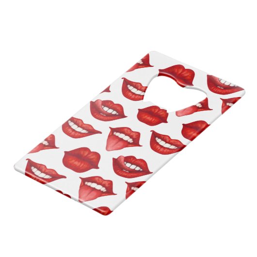 Lips Creditkaart Flessenopener (Voorkant Gekanteld)