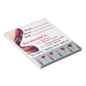 Lips Customer Info Prize-tekening Notitieblok (Schuin)