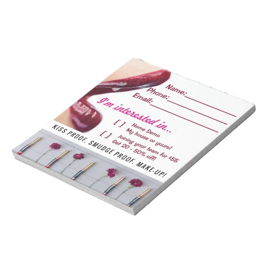 Lips Customer Info Prize-tekening Notitieblok (Linkerzijde)