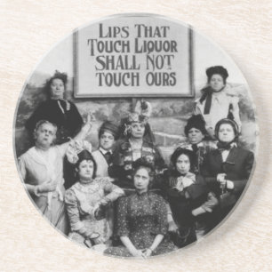 Lips die de vloeistof aanraken, mogen ons niet aan zandsteen onderzetter