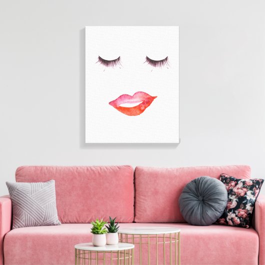 Lips en eierassen canvas afdruk (Insitu (Woonkamer))